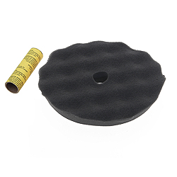 FOAM D/A WAFFLE POLISHING PAD - BLACK 6"